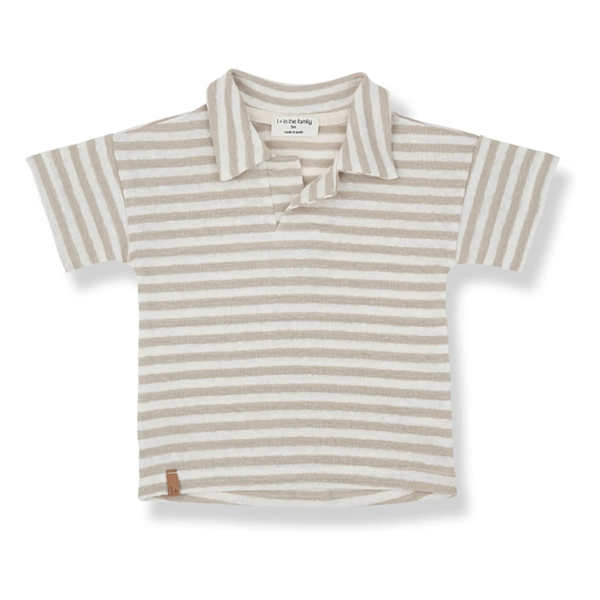 1+ in the family - Borrassa Striped Linen Polo | Beige