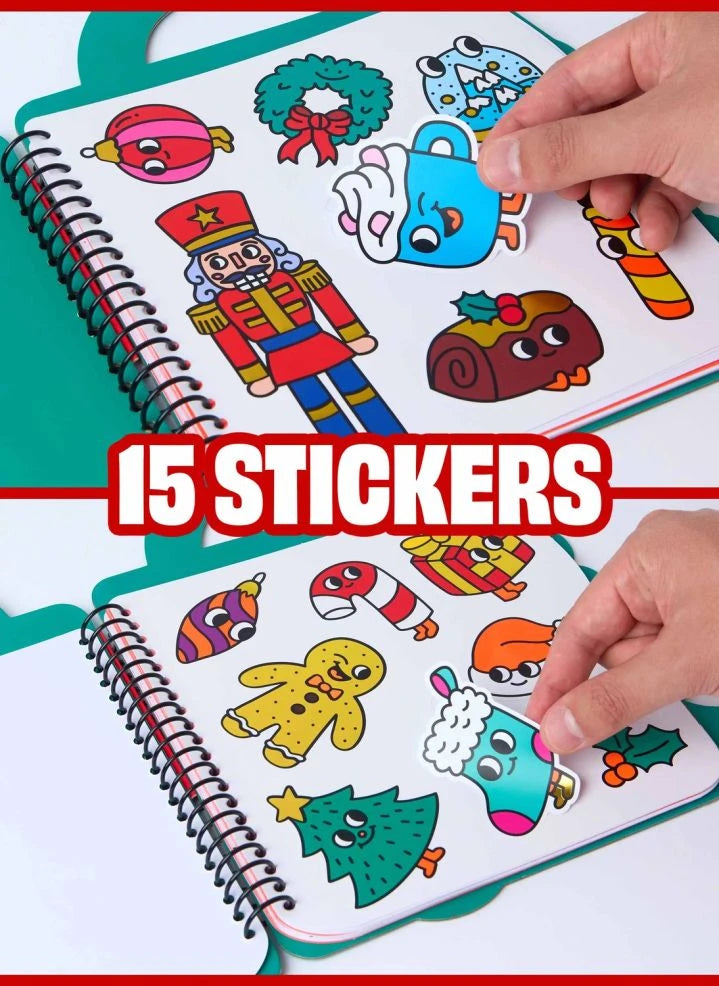 Omy - Christmas Sticker Coloring Book