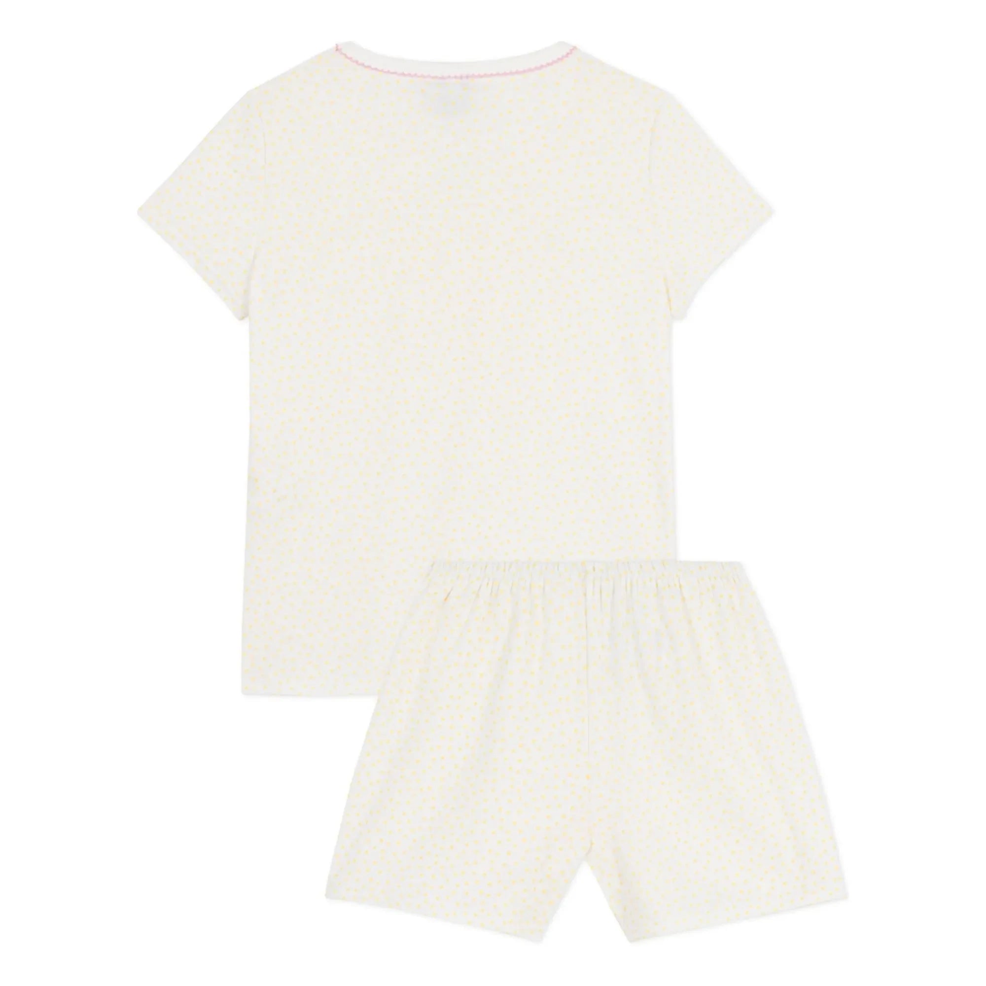 Petit Bateau - Polka Dot Pajama Shorts | White