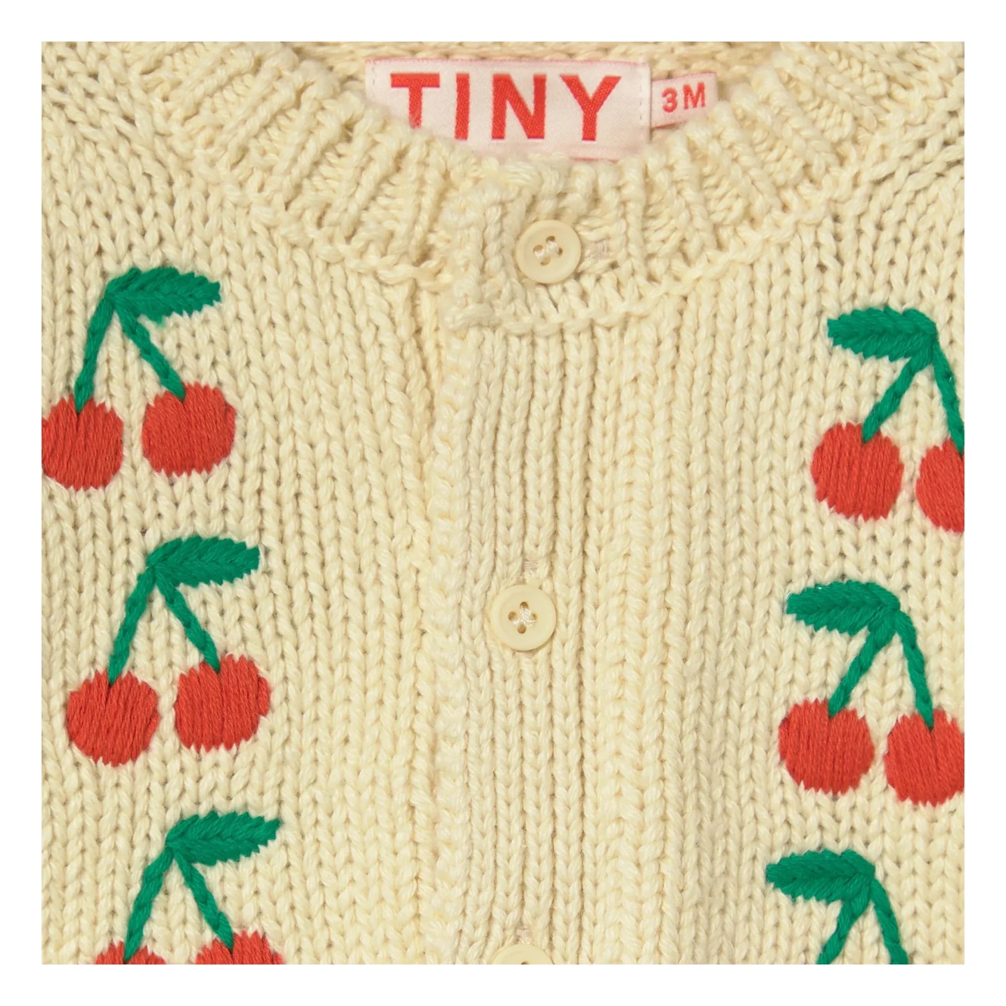 Tinycottons - Cerises Cardigan | Pale Yellow