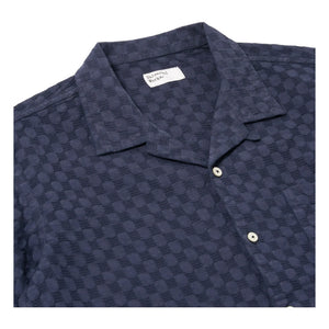Universal Works - Chemise Road Shirt Dot Waffle | Navy