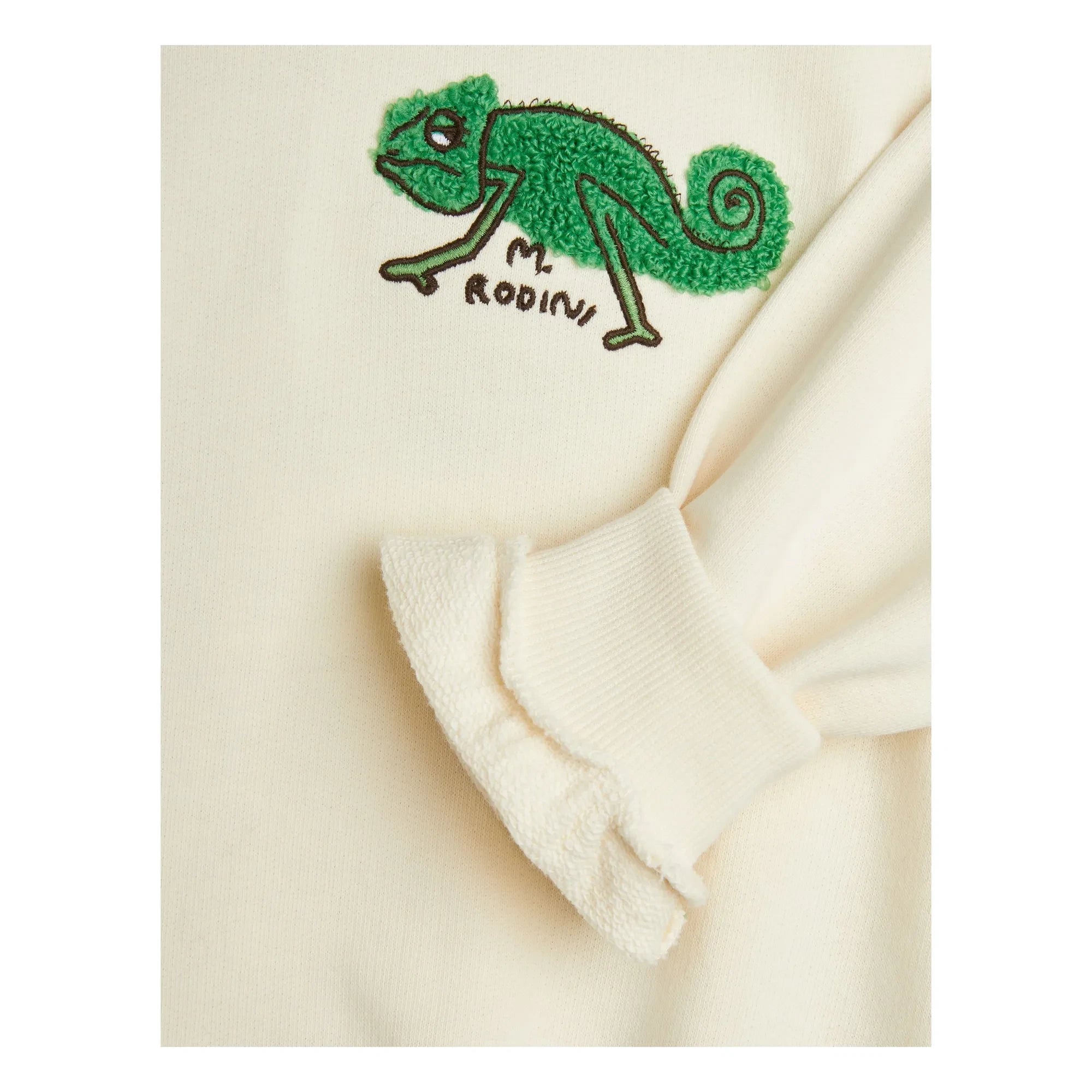 Mini Rodini - Organik pamuklu kertenkele sweatshirt | Ecru