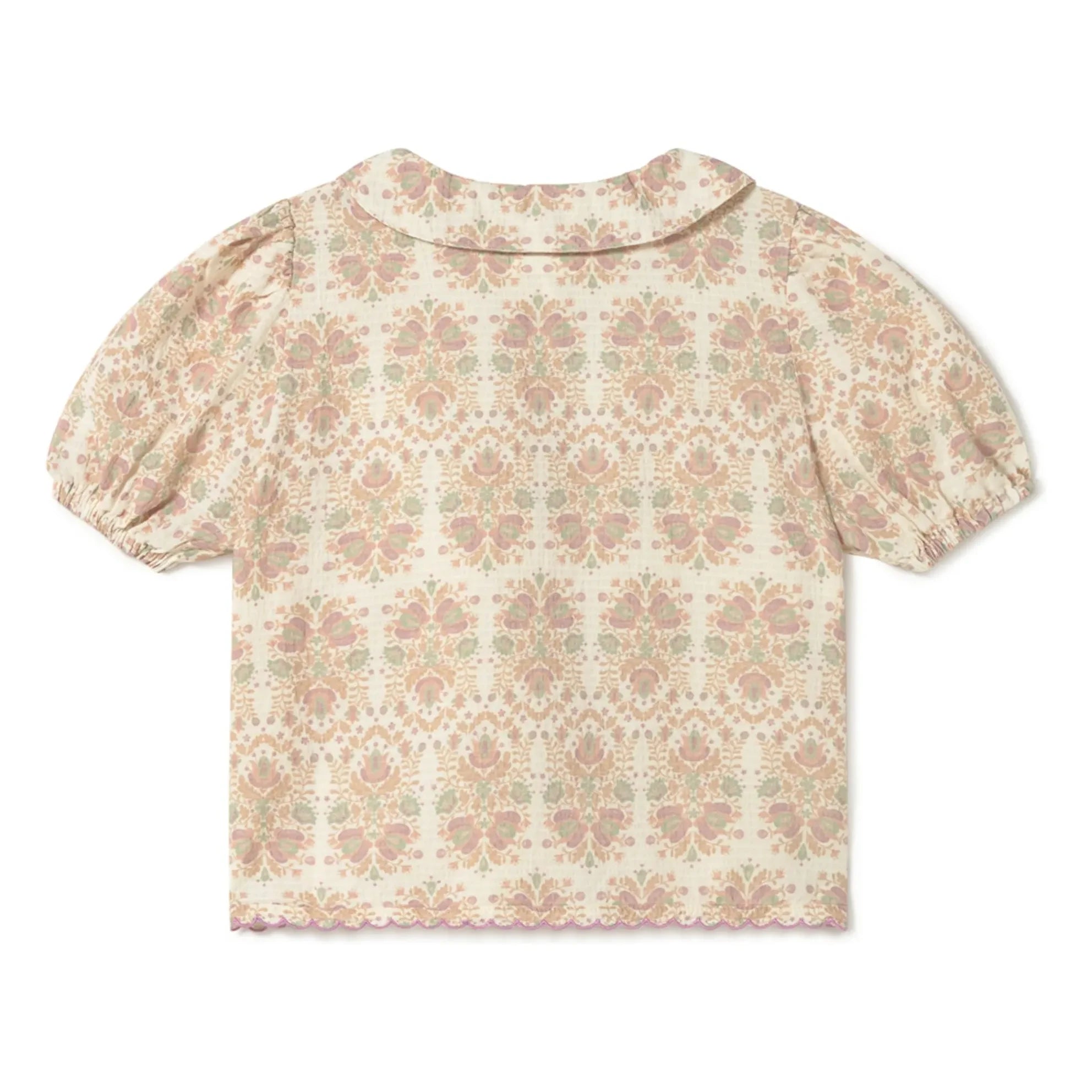 Coco au Lait - Floral Organic Cotton Blouse | Ecru