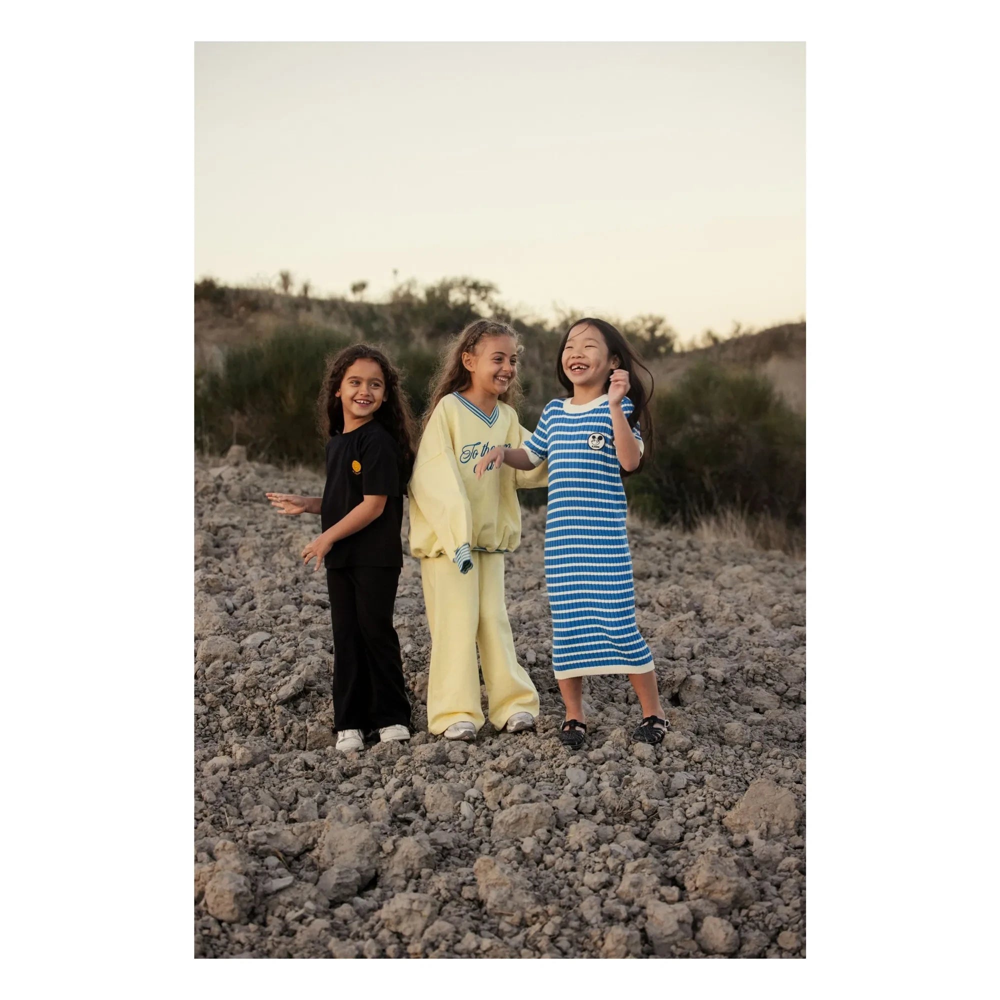Mini Rodini - Striped Ribbed Dress Made of Organic Cotton | Blue