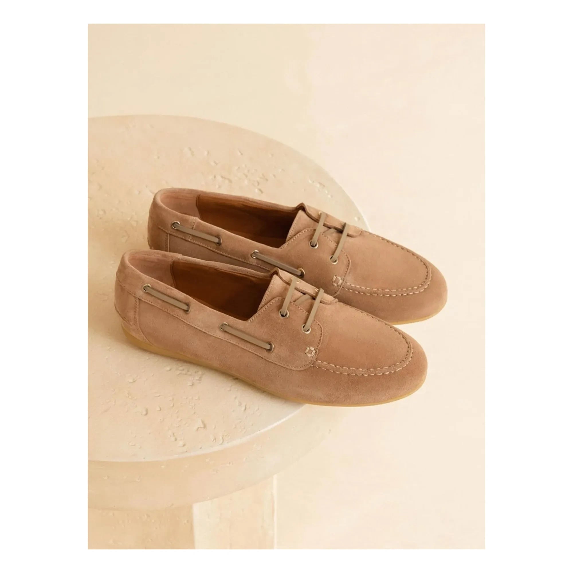 Bobbies - Betsy Suede Boat Shoe | Beige