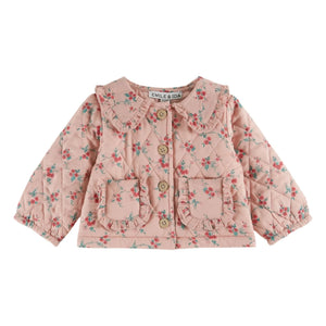 Emile et Ida - Floral Pattern Quilted Jacket | Pink