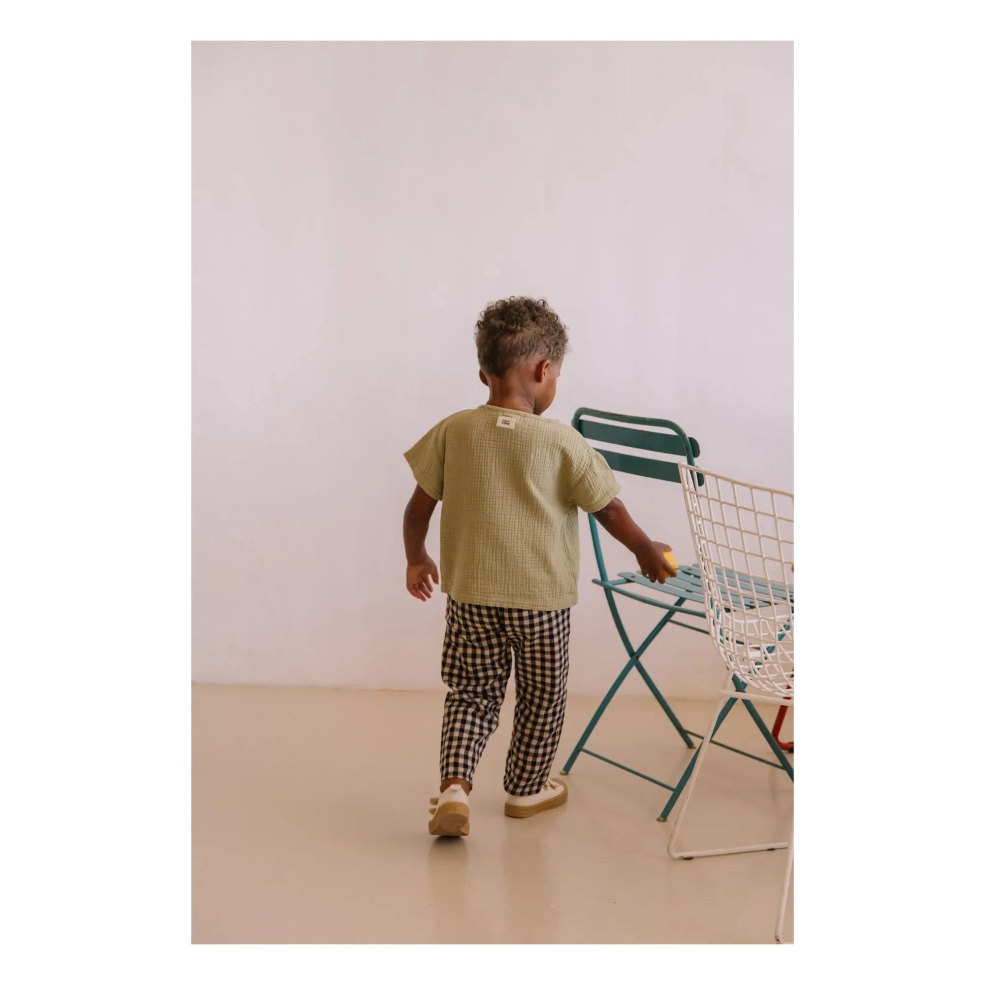 Studio Bohème - Cousin Vichy Organic Cotton Gauze Pants | Black