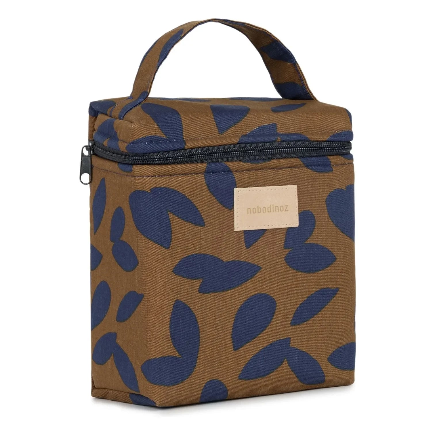 Nobodinoz - Hyde Park Blue Leaf Thermal Lunch Bag | Blue