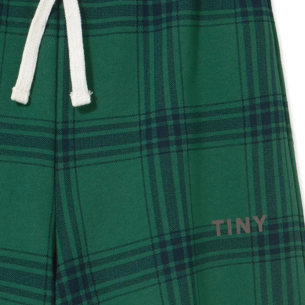 Tinycottons - Organic Cotton Plaid Jogger Pants | Green