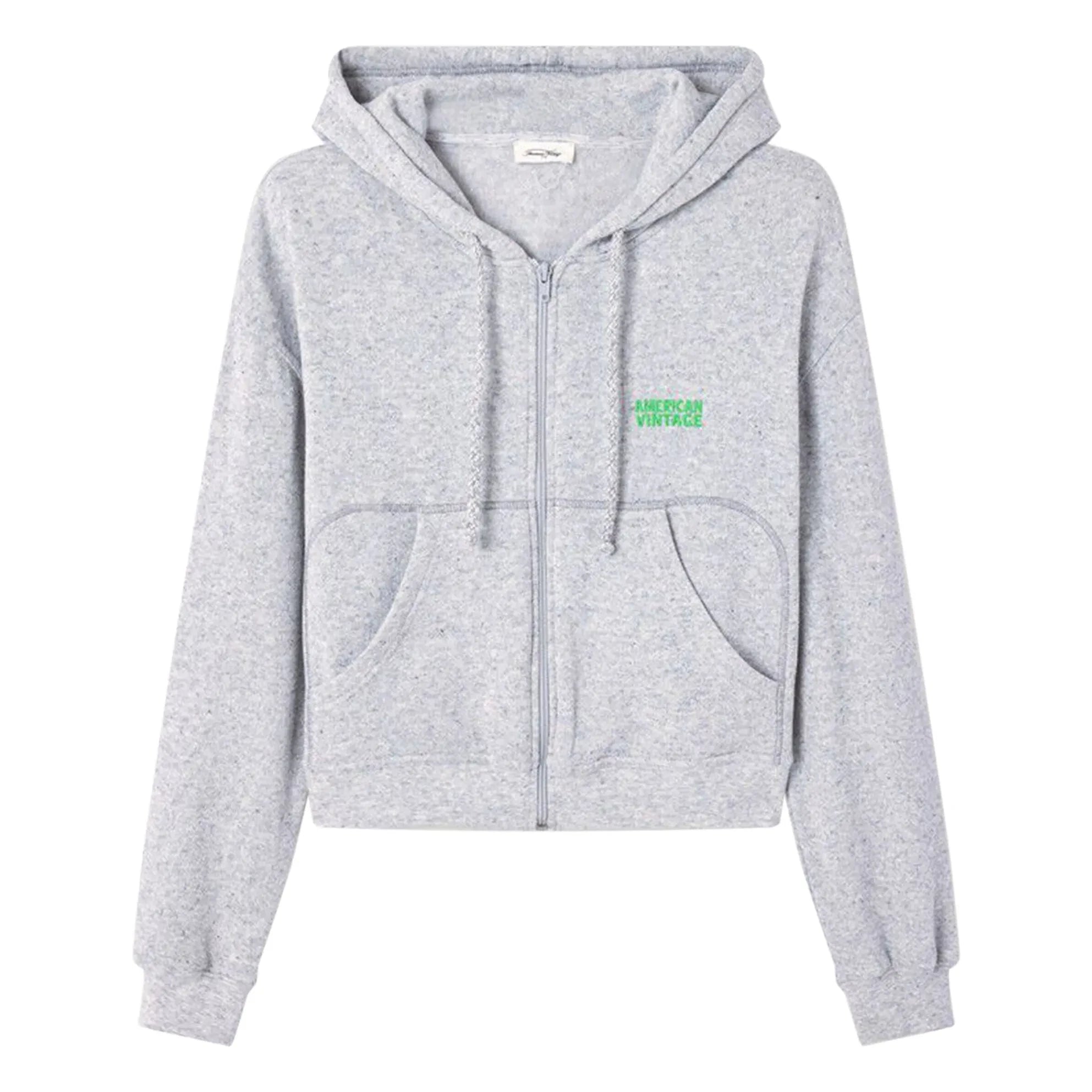 American Vintage - Evona Fermuarlı Sweatshirt | Açık Gri