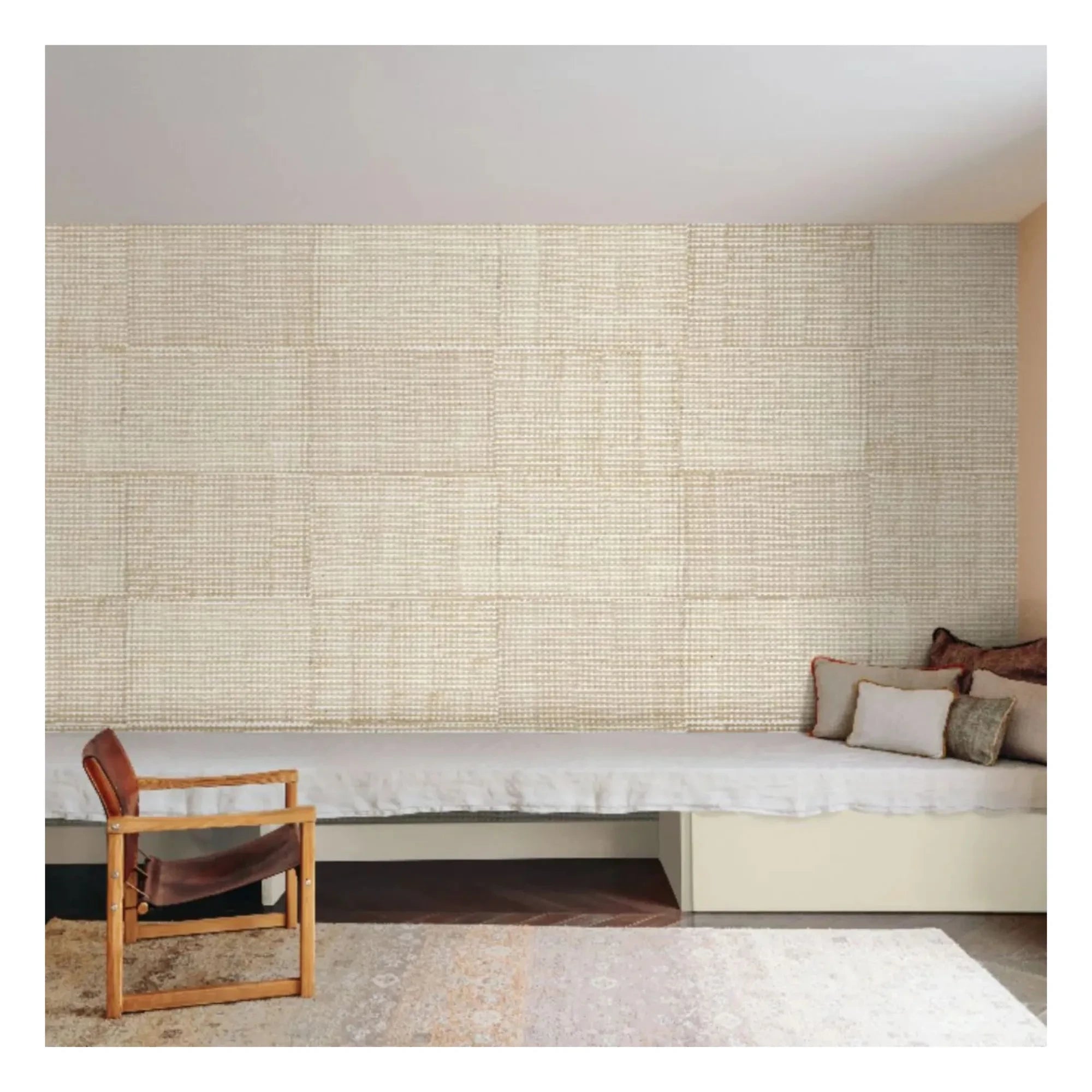 Le Monde Sauvage - Triangular Wallpaper - Set of 12 Sheets | White