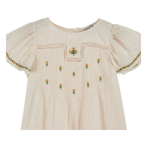 Emile et Ida - Floral Embroidery Dress | Cream