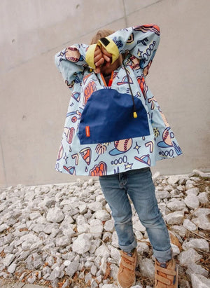 Hello Hossy - Baseball Game Rain Poncho | Blue