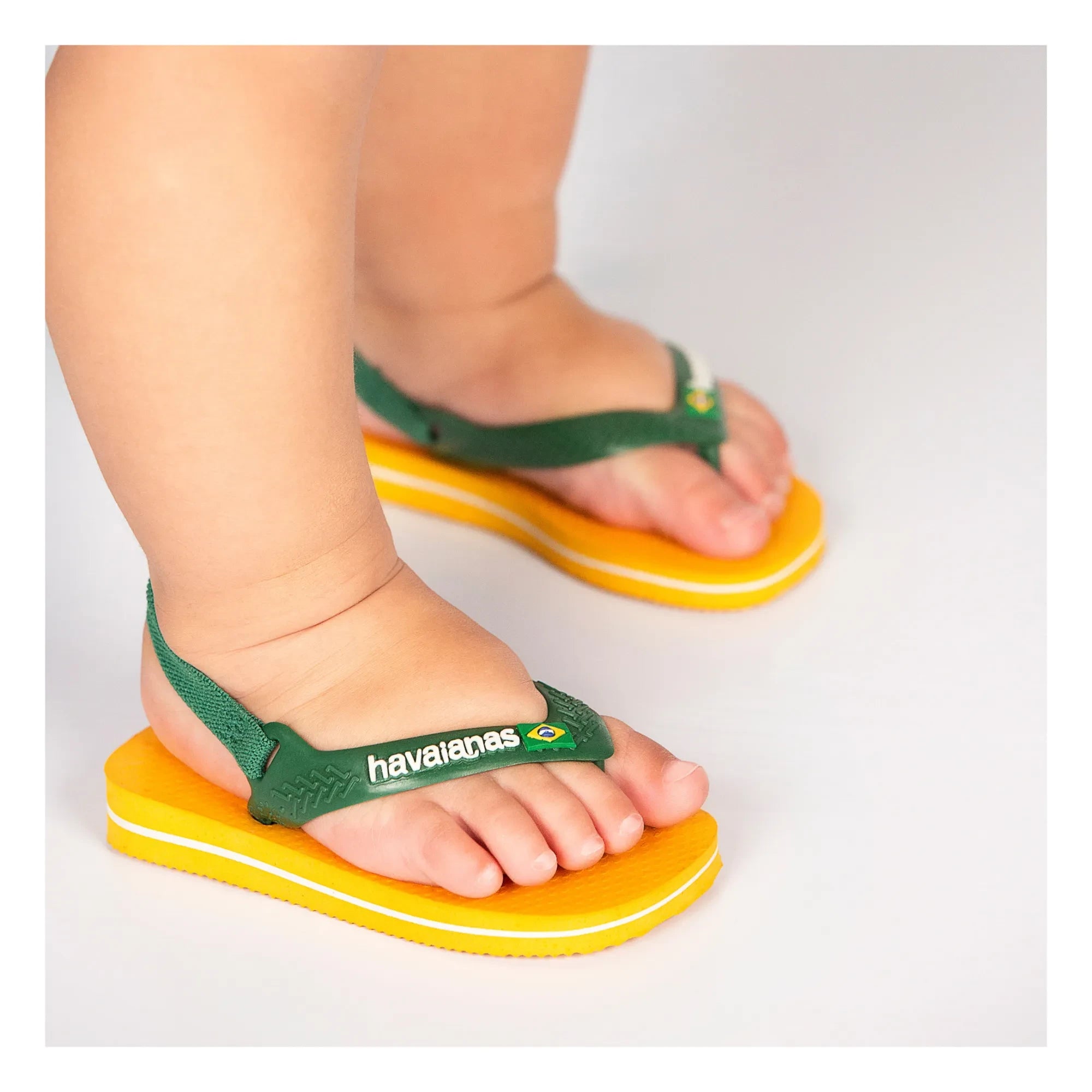 Havaianas - Baby Brasil Logo parmak arası terlik | Sarı