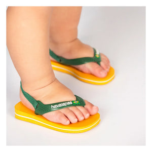 Havaianas - Baby Brasil Logo parmak arası terlik | Sarı