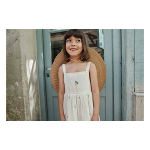 Emile et Ida - Lemon Embroidered Dress | Cream