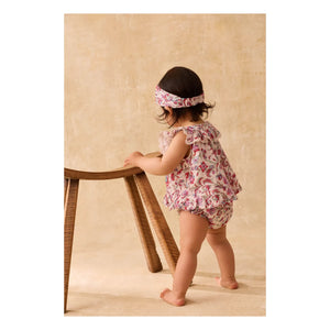 Louise Misha - Yuriria Organic Cotton Floral Hair Band | Cream