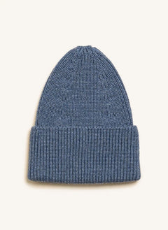 Hvid - Fonzie Merino Wool Beanie | Denim