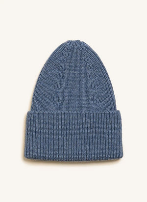 Hvid - Fonzie Merino Wool Beanie | Denim