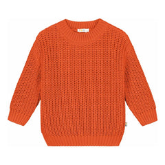 Yuki - Organic Cotton Thick Knit Sweater | Orange