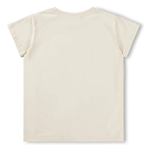 Molo - Ranva Heart T-Shirt Made of Organic Cotton | Ecru
