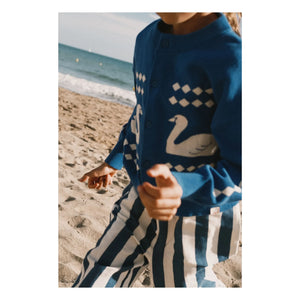 Tinycottons - Swans Cardigan | Blue