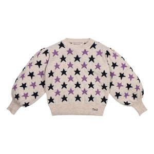 the new society - Ximena Etoiles Wool and Recycled Fiber Sweater | Beige
