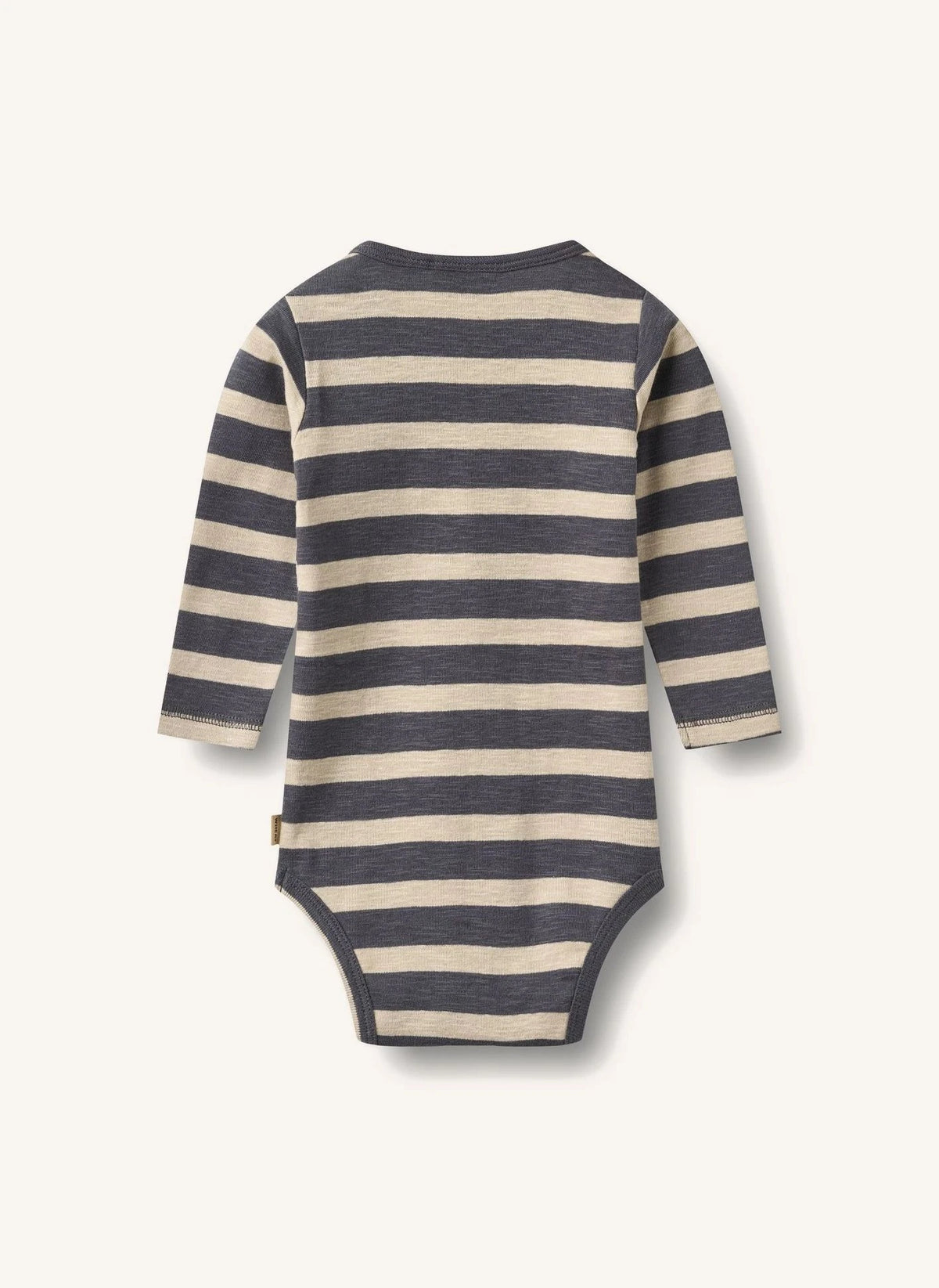Wheat - Freddie Çizgili Organik Pamuk Body | Gri