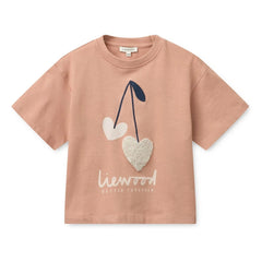 Liewood - Tyler Hearts Organic Cotton T-Shirt | Pink