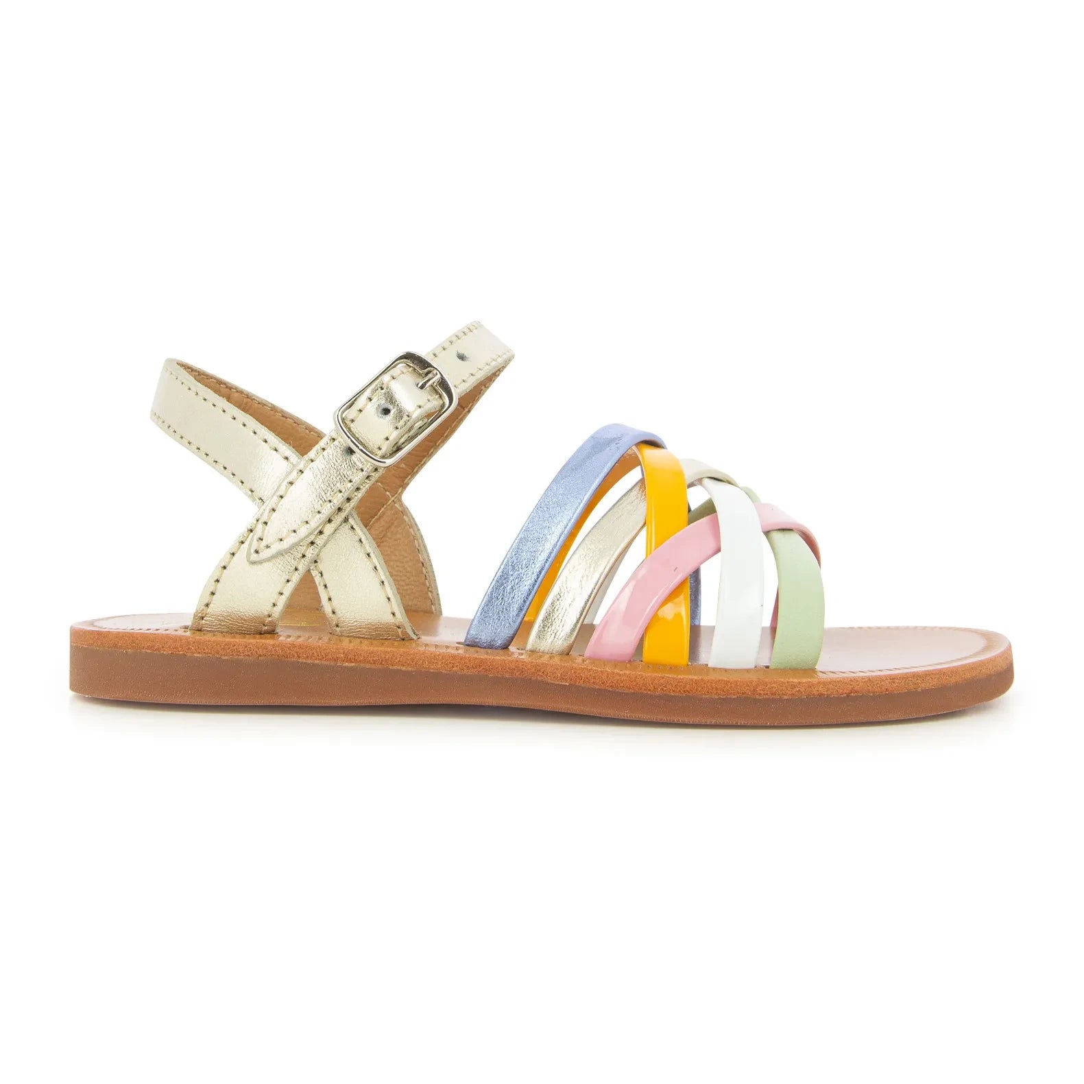 Pom d'Api - Lux Plagette Sandaletler | Altın
