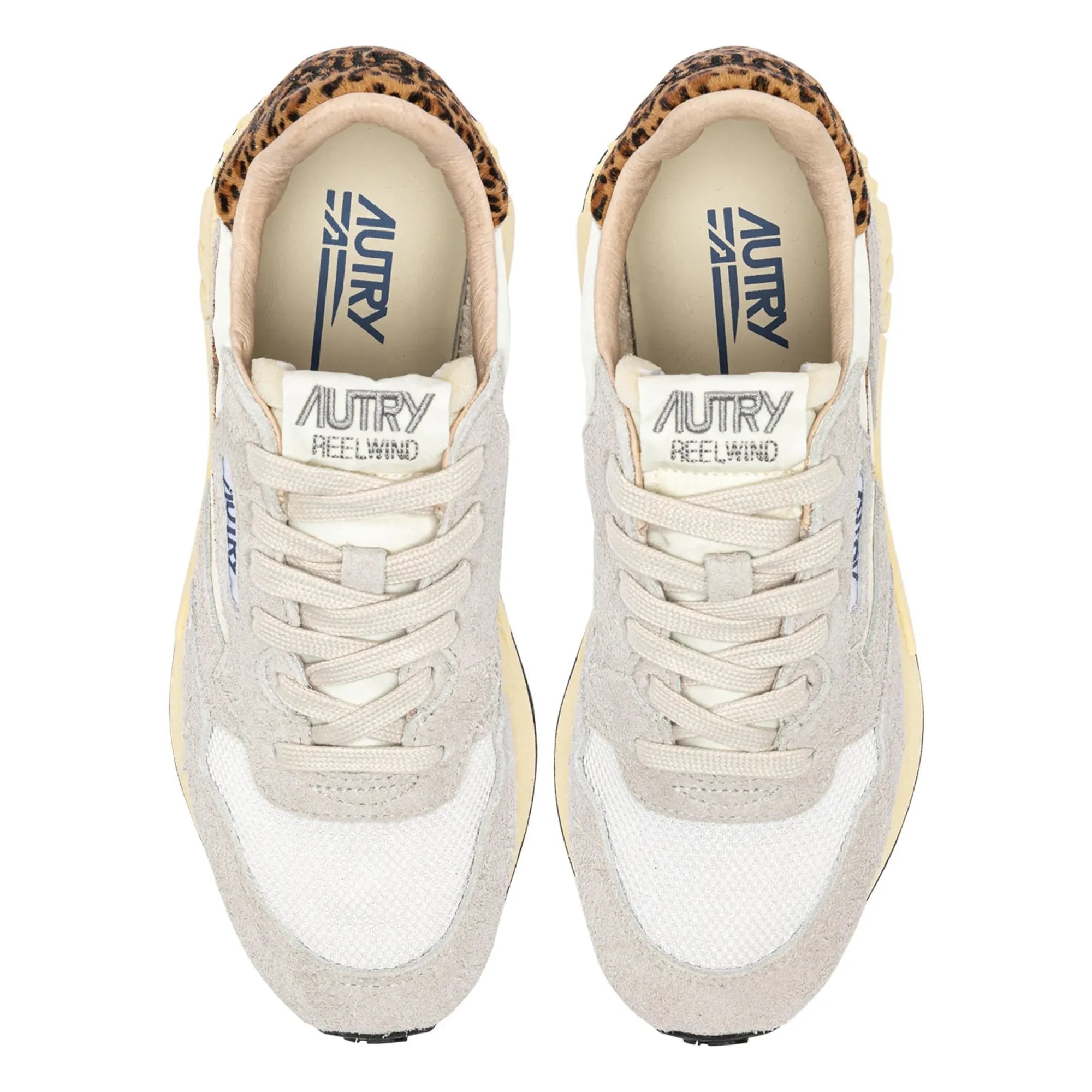 Autry - Reelwind Low Suede and Nylon Leopard Sneakers | Beige