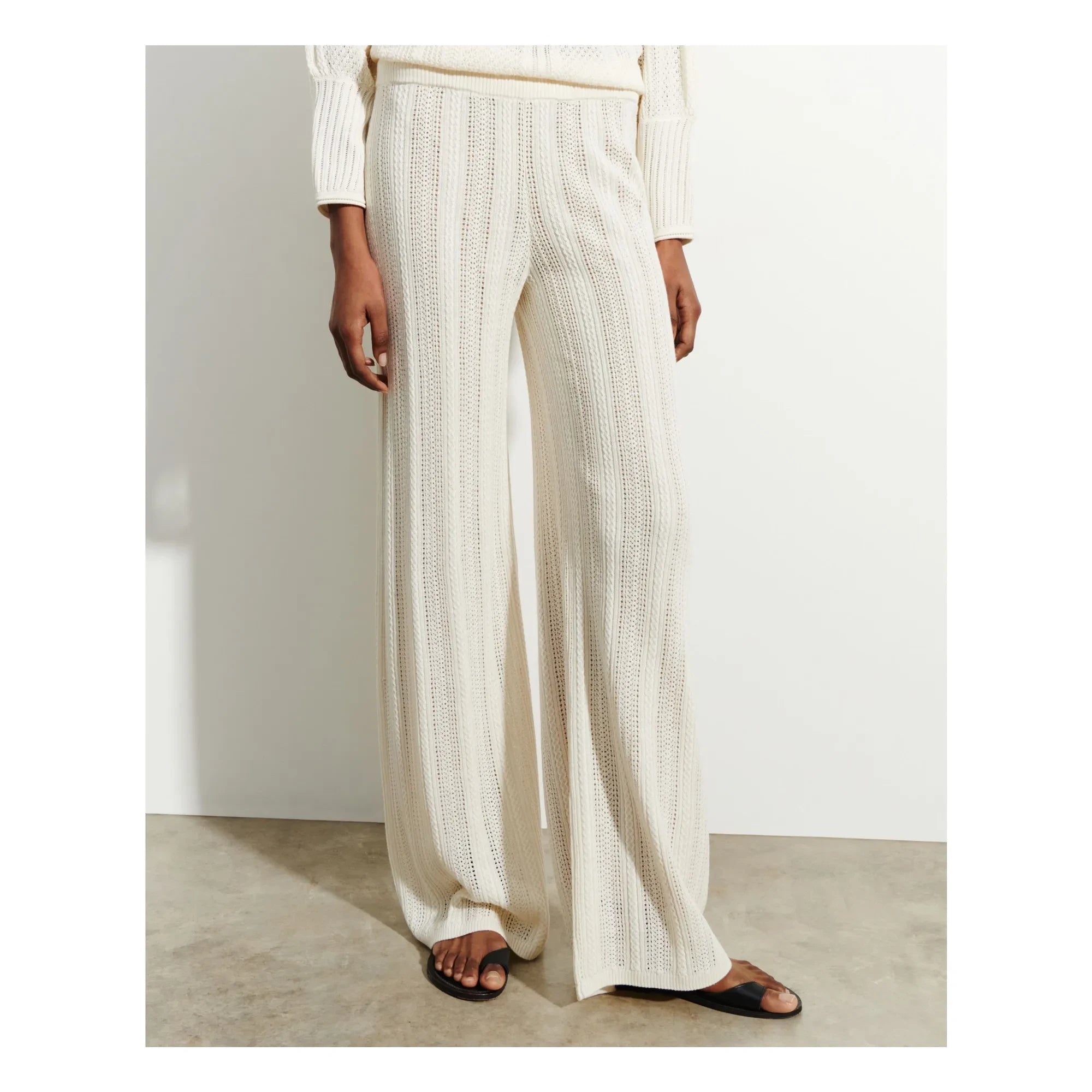 Bompard - Pointelle Cashmere and Silk Pants | Natural