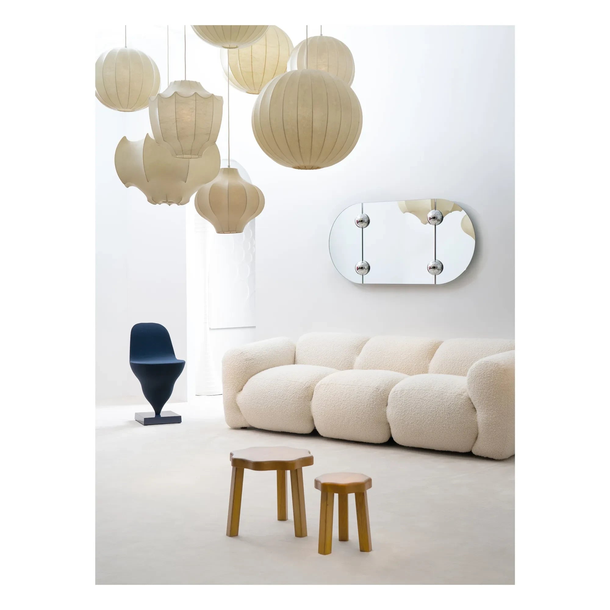 Moustache - Navy Blue Gelato Footed Chair - Jean-Baptiste Fastrez | Night Blue