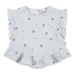Konges Sløjd - Coco Cerises Organic Cotton Top | Light Blue
