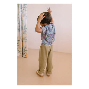 Studio Bohème - Cousin Gaze Organic Cotton Waffle Pants | Light Khaki