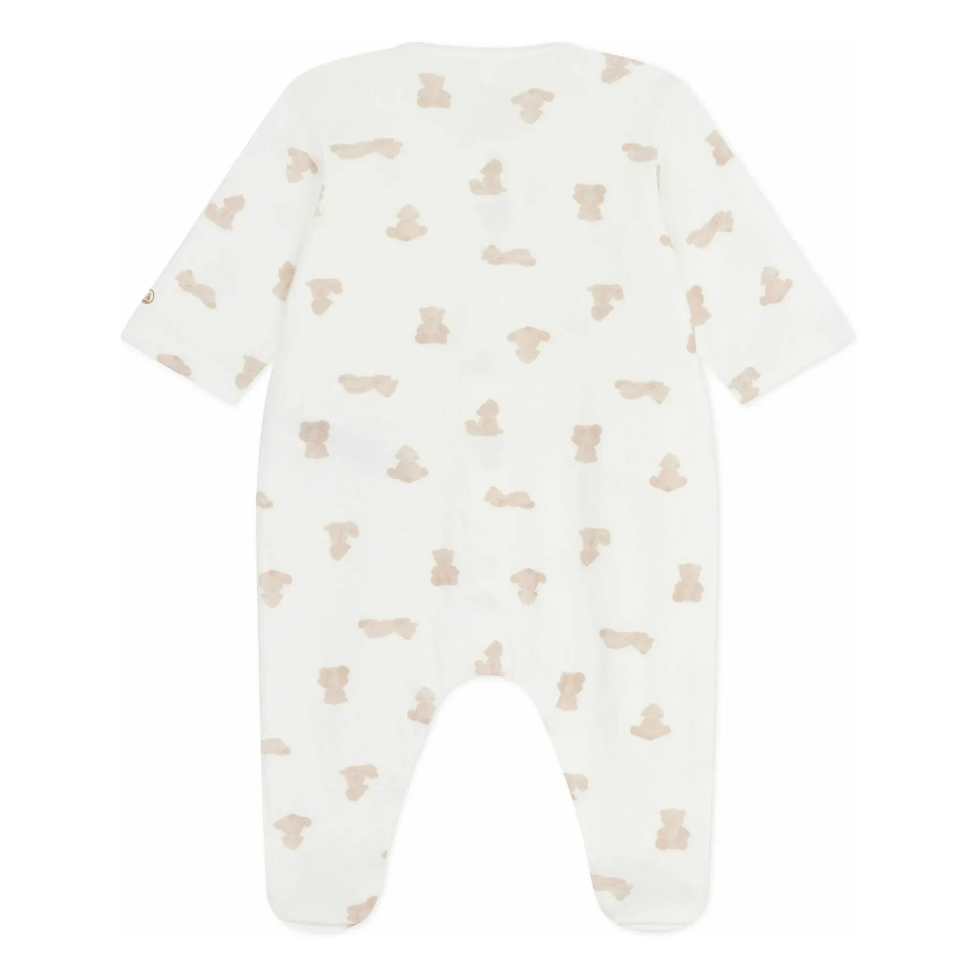 Petit Bateau - Teddy Bear Organic Cotton Pajama | White