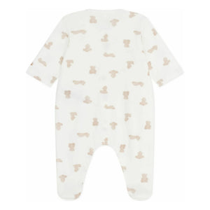 Petit Bateau - Teddy Bear Organic Cotton Pajama | White