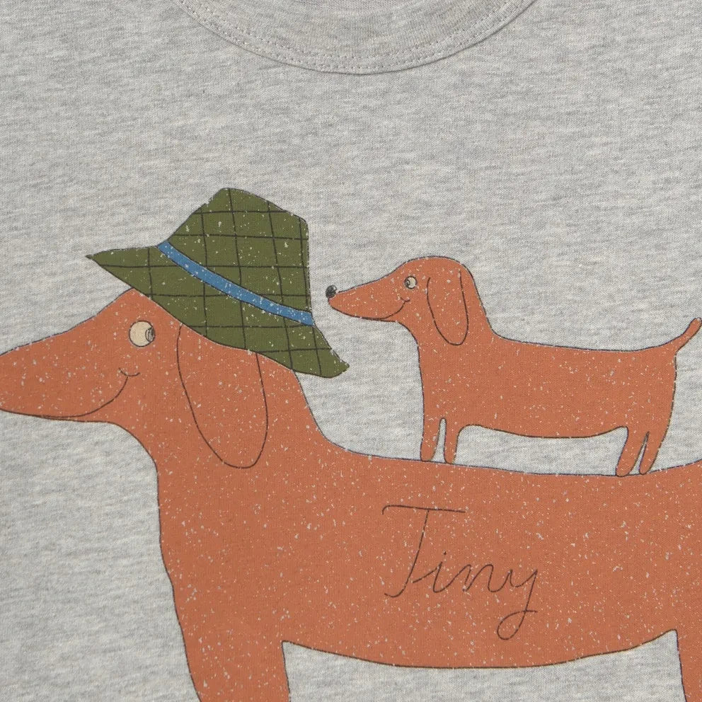 Tinycottons - Organic Cotton Dog T-Shirt | Heather Grey