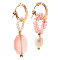 Camille Colette Studio - Jim Quartz Hoop Earrings | Pink