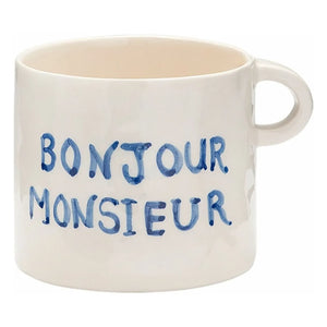 Anna + Nina - Bonjour Monsieur Mug | Blue
