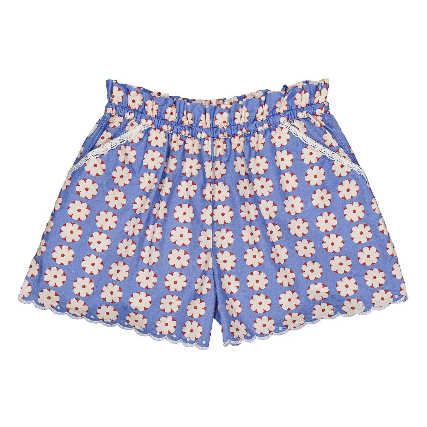 Hello Simone - Floral Teddy Short Shorts | Blue