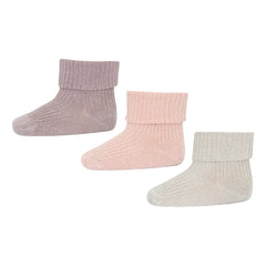 MP Denmark - 3 Pairs of Ida Paillettes Socks Set | Pink
