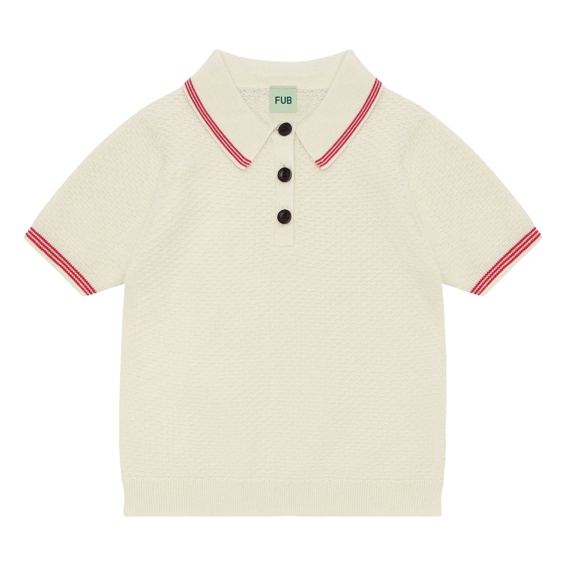 FUB - Polo Piqué Fine Knit Organic Cotton | Off-White