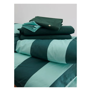 La cerise sur le gâteau - Striped Bedding Set Malo | Turquoise