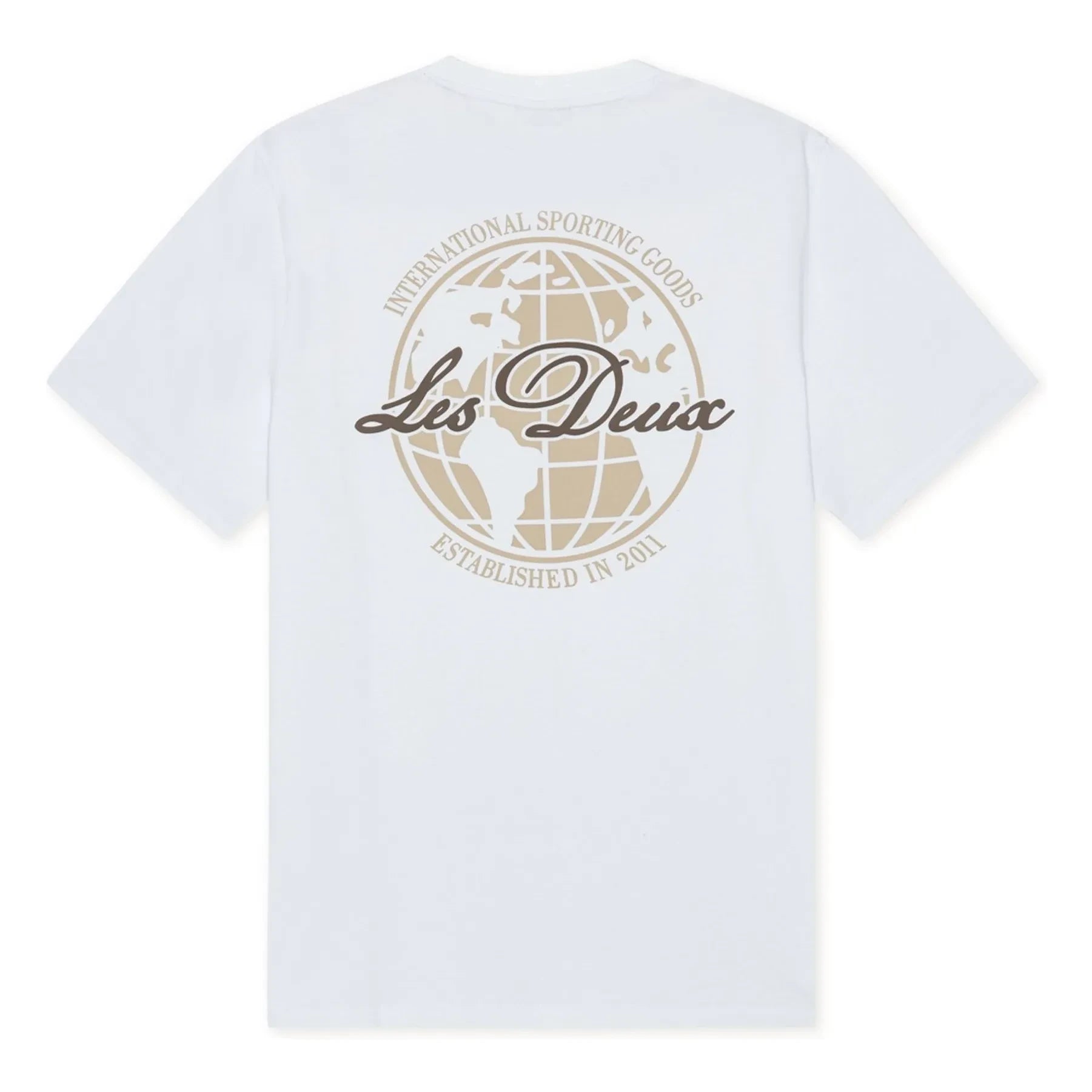 Les Deux - Ben Globe Organic Cotton T-Shirt | White