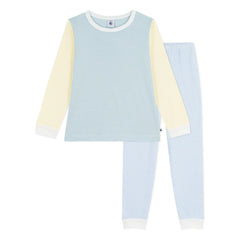 Petit Bateau - Milleraies Renk Bloklu Çizgili Pijama | Yeşil