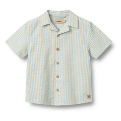 Wheat - Anker Striped Organic Cotton Shirt | Light Blue