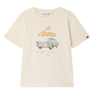 Bonpoint - Thibald Car Toy T-Shirt Organic Cotton | Ivory
