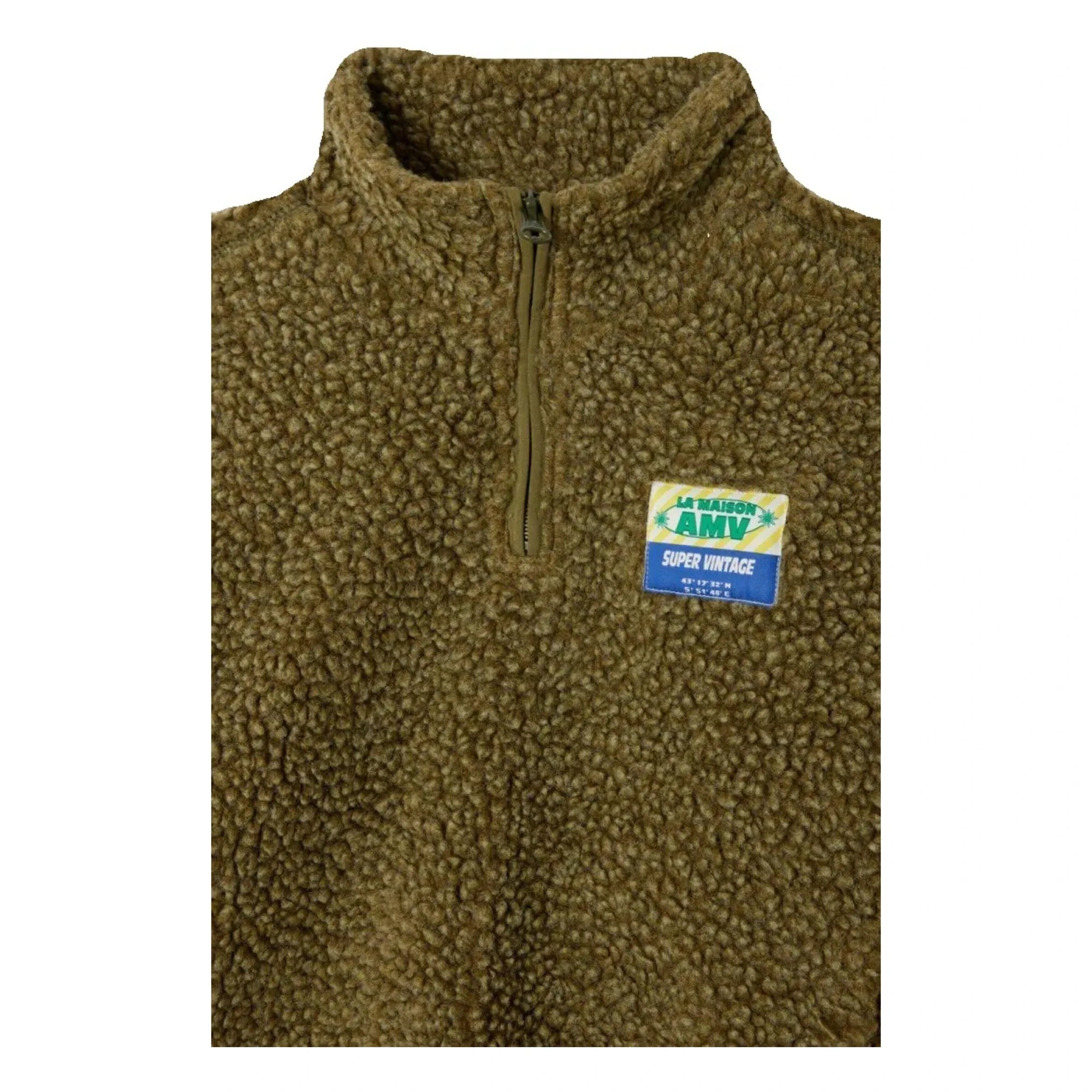 American Vintage - Hoktown Half-Zip Sweatshirt | Khaki Brown