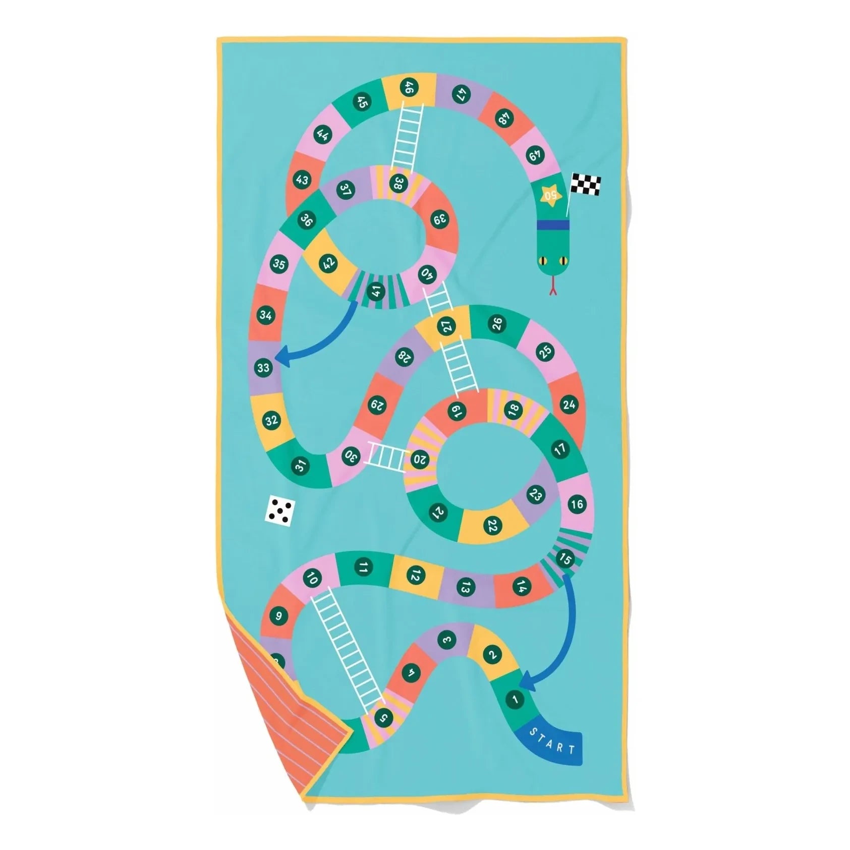 Quut - Echelle et Serpent Microfiber Beach Towel | Blue